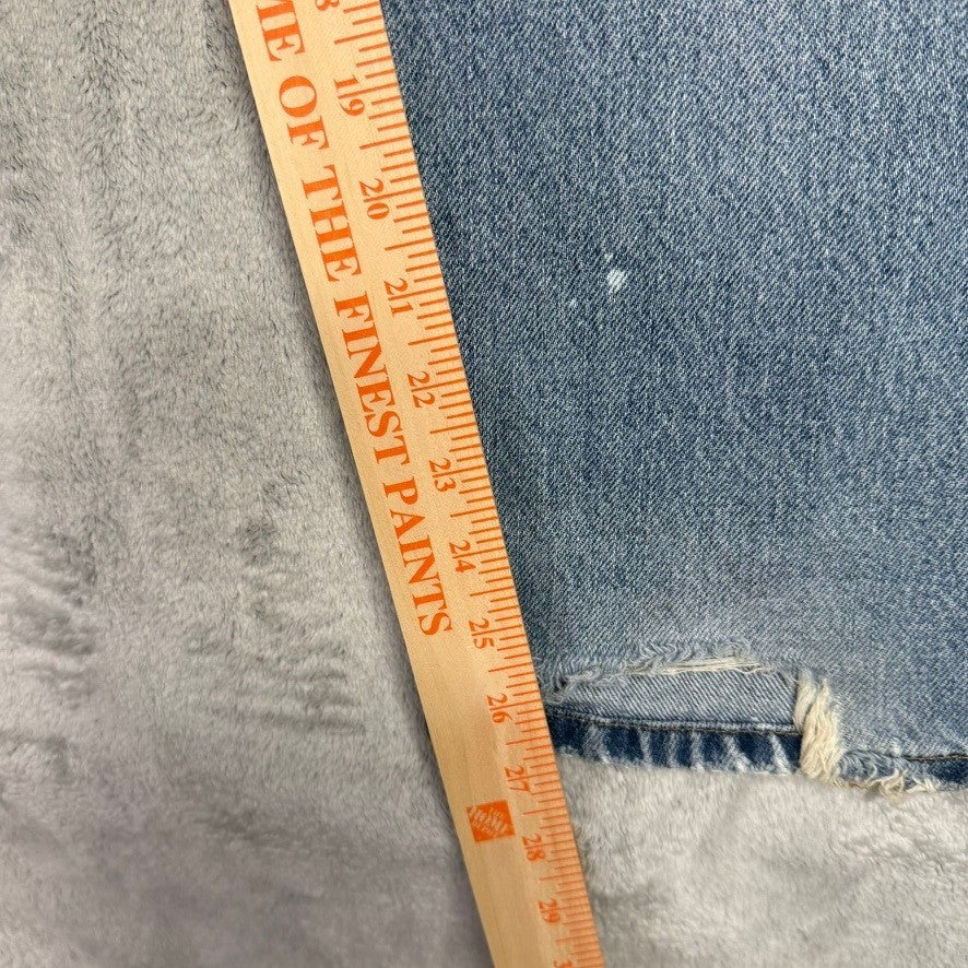 Levi's 505 Regular Fit Mens Jeans Light Wash Distressed Paint Splatter W38 L30