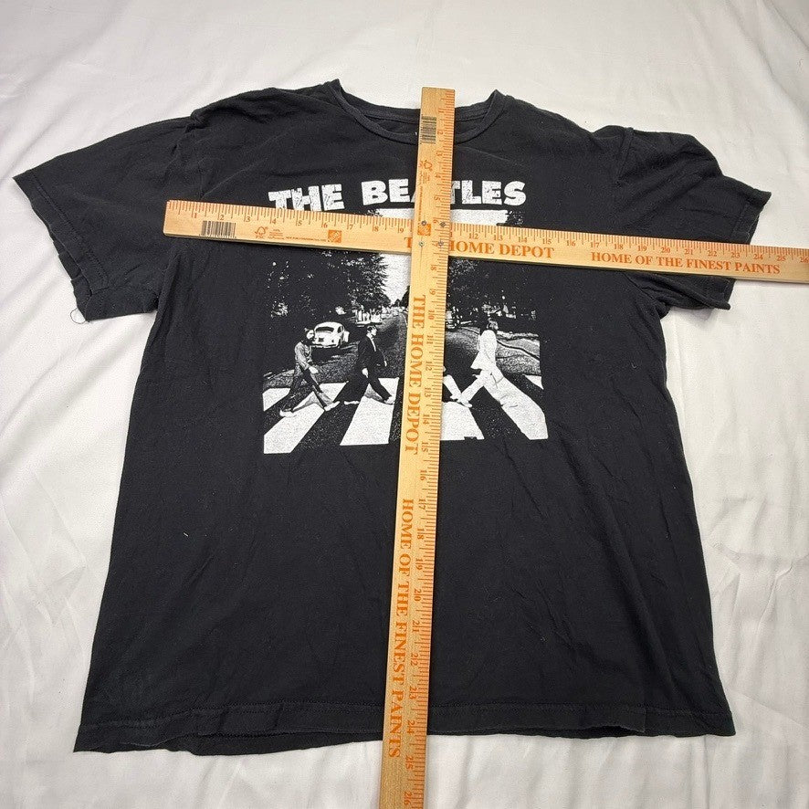 The Beatles Abbey Road Graphic T Shirt Black Size Large Cotton