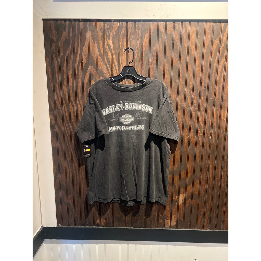 Harley Davidson 1903 Motorcycles Graphic T-Shirt Mens XL Faded Black Biker Tee