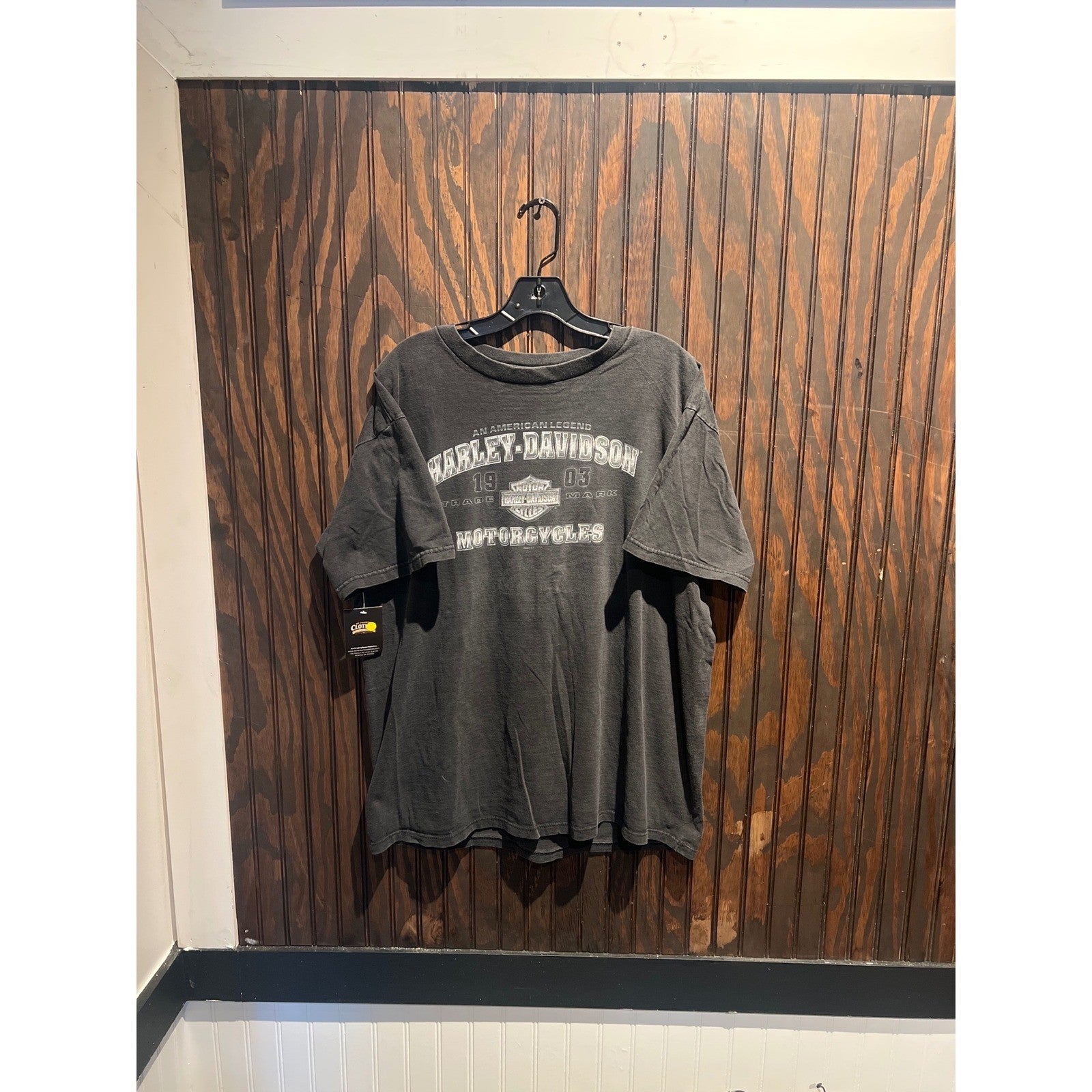 Harley Davidson 1903 Motorcycles Graphic T-Shirt Mens XL Faded Black Biker Tee
