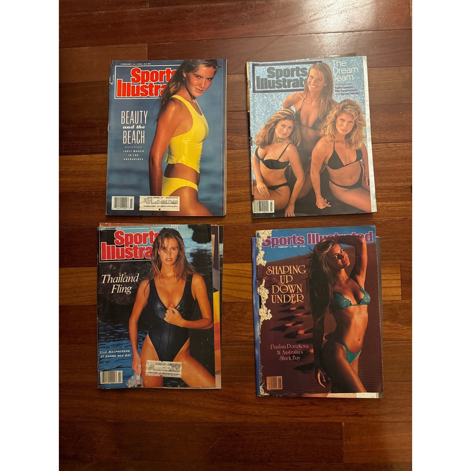 Vintage Sports Illustrated Swimsuit Ise Lot 1985 1988 1990 1991 Elle Macpherson