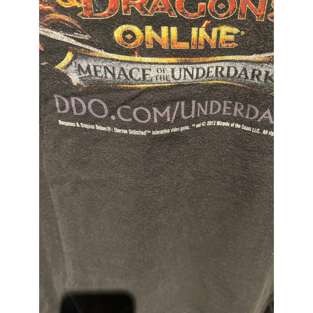 Dungeons & Dragons Online Stormreach Graphic T-Shirt Black Mens L 22x27