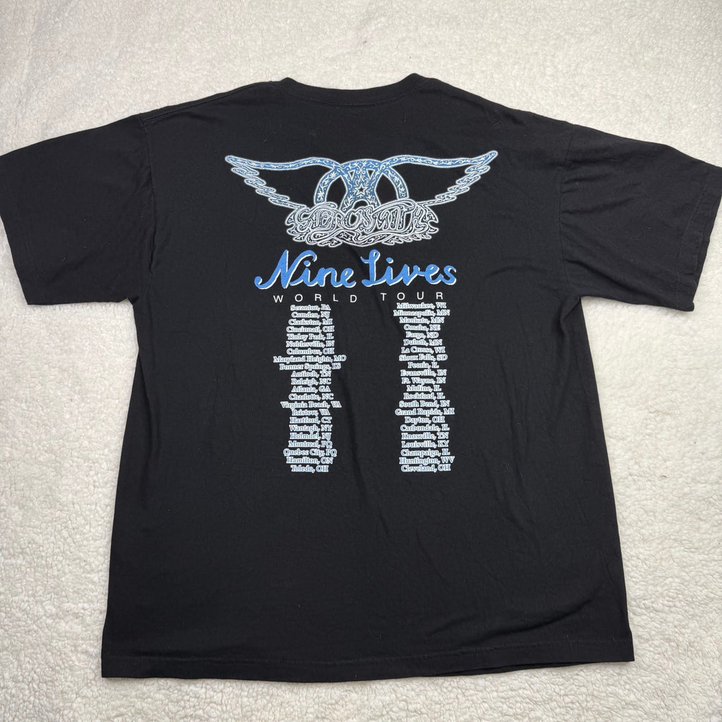 Vintage Aerosmith "Nine Lives" World Tour T-Shirt – 1997/1998 – Giant Tag – XL