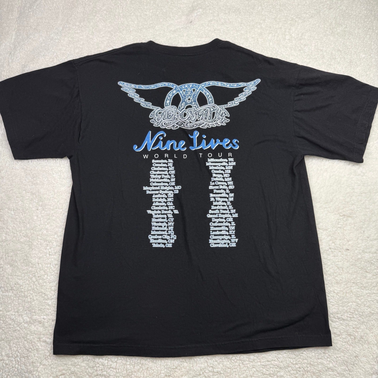 Vintage Aerosmith "Nine Lives" World Tour T-Shirt – 1997/1998 – Giant Tag – XL