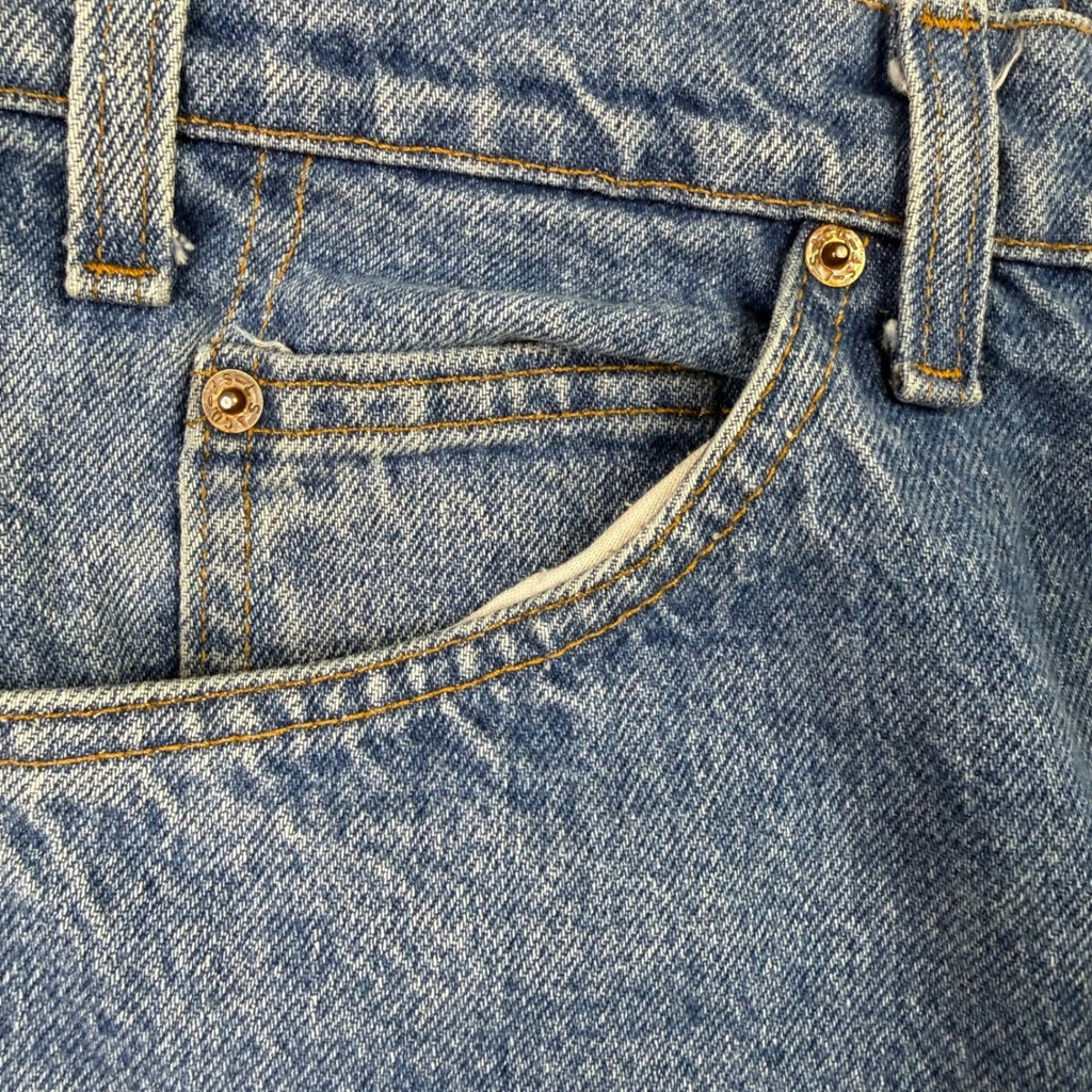 Levi Strauss 501 Jeans Blue Denim Straight Leg Button Fly Mens Size 34