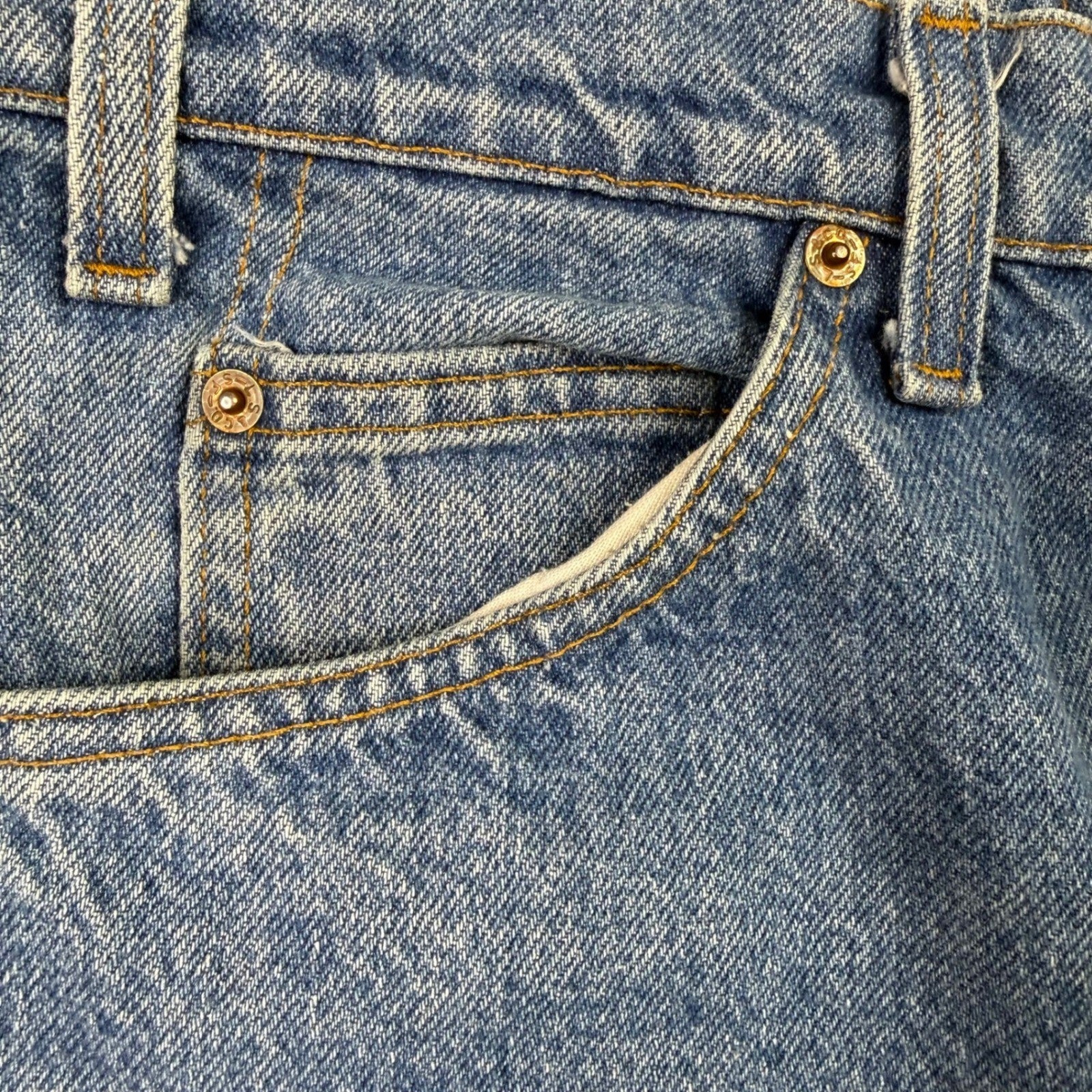 Levi Strauss 501 Jeans Blue Denim Straight Leg Button Fly Mens Size 34