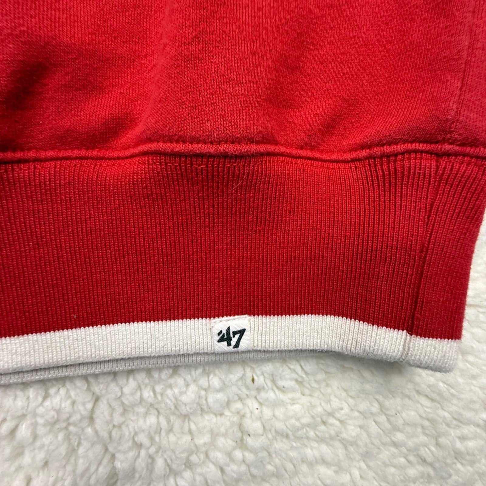 47 Brand Super Bowl LVII Red V Neck Sweatshirt Mens Small NFL Football