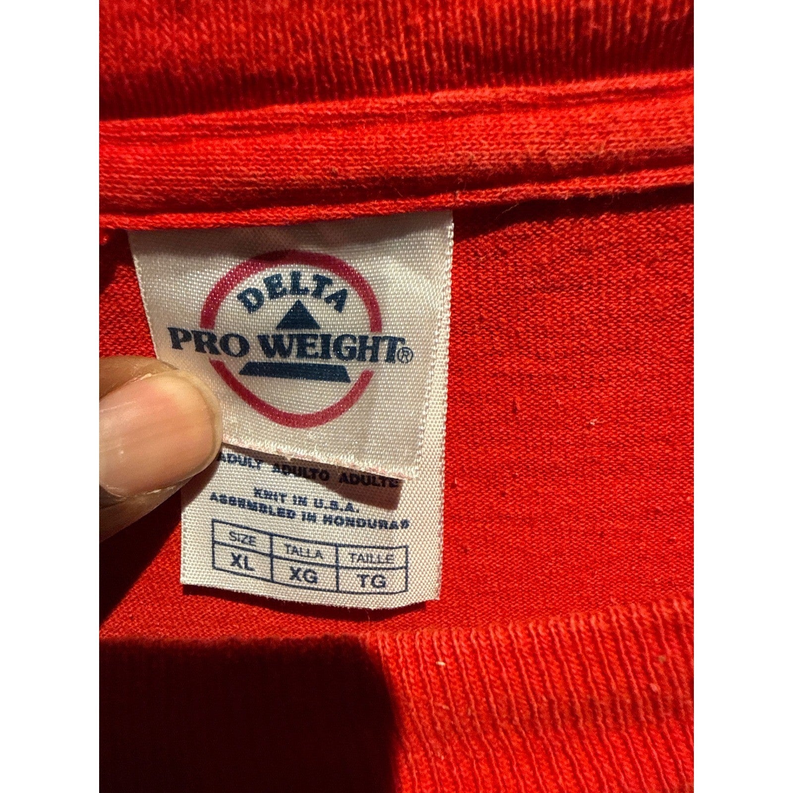 Vintage Delta Pro Weight MLK Peace For All Living The Dream Red T-Shirt XL Mens