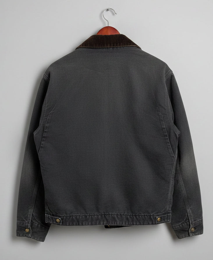 Carhartt J01 BLK Detroit Jacket Duck Canvas Blanket Lined USA Mens XL 25x27
