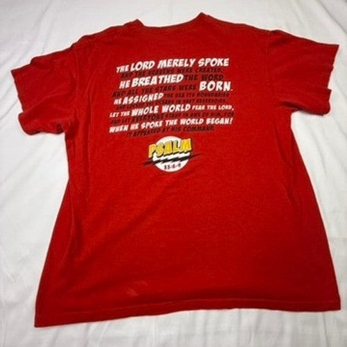 My Big Bang Theory God Said It Happened Red T Shirt Mens M