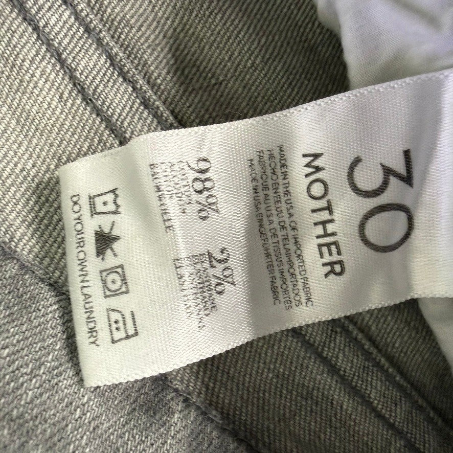 MOTHER Denim Jeans Gray Wash Distressed Skinny Fit Women Size 30