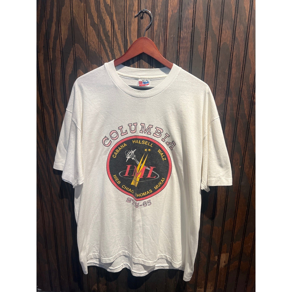 Vintage Hanes Columbia STS-65 IML NASA Space Shuttle Mission T-Shirt White XL