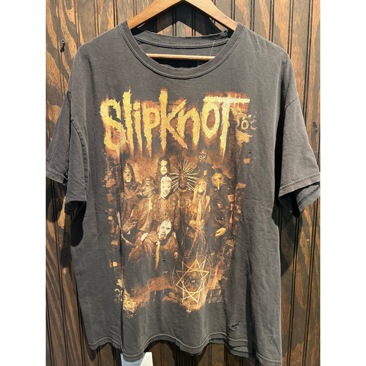 Vintage Slipknot Band Graphic T-Shirt Faded Black Distressed Nu Metal Tee