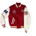 Ultra Game NFL San Francisco 49ers Varsity Jacket Red White Mens Medium