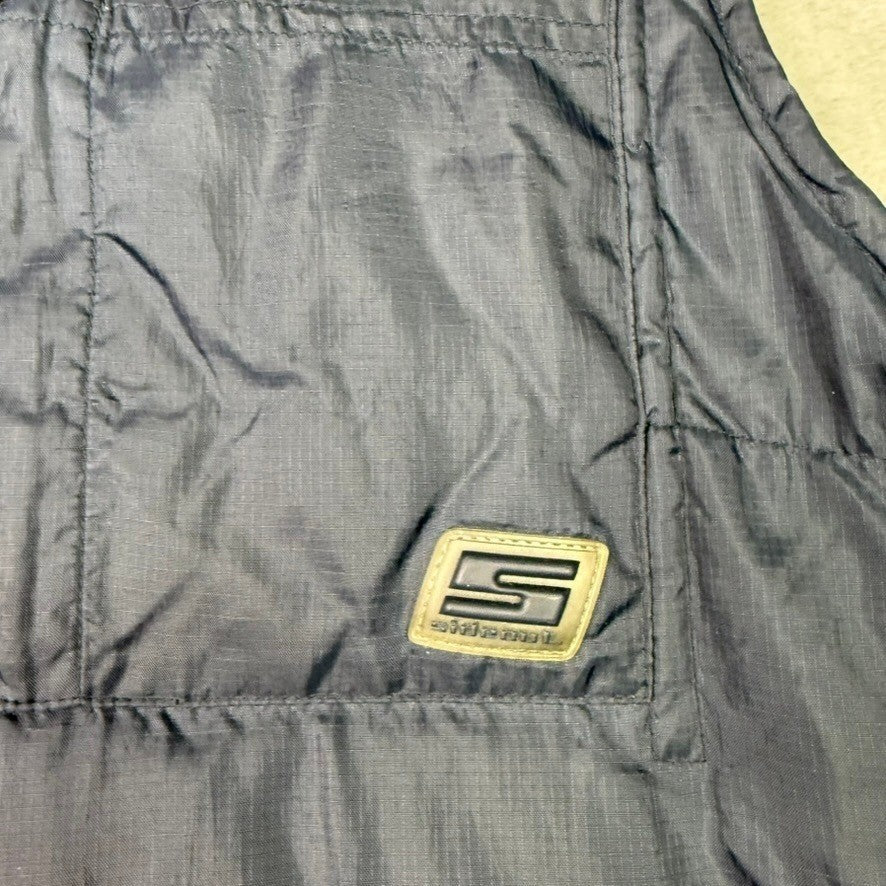Skechers Mens Puffer Vest Navy Blue Full Zip Padded Sleeveless Jacket Size xxl