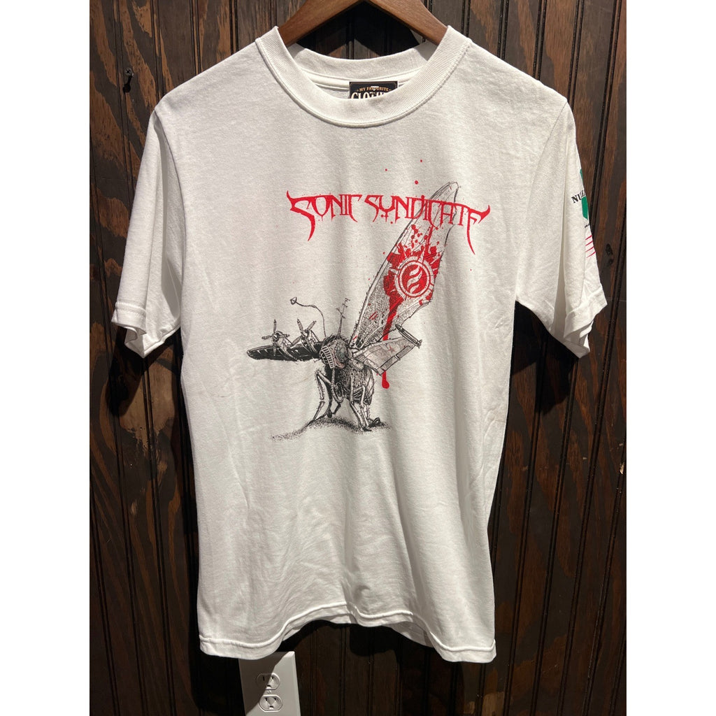 Sonic Syndicate Band T-Shirt White Nuclear Blast Records Graphic Tee Mens M