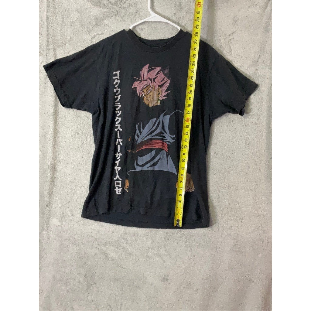 Dragon Ball Z Goku Black Super Saiyan Rose Anime Graphic T Shirt Black Mens