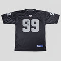 Reebok Oakland Raiders Warren Sapp 99 NFL Jersey Mens Large Black Silver Mesh