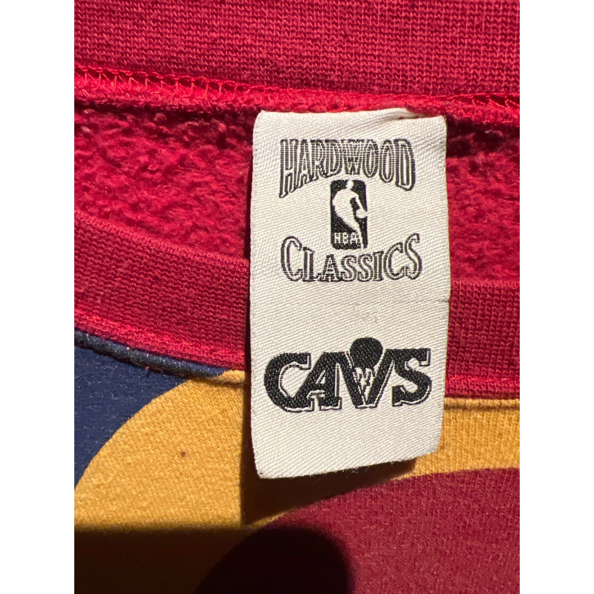 Vintage Hardwood Classics Cleveland Cavaliers NBA Raglan Sweatshirt Red Blue L