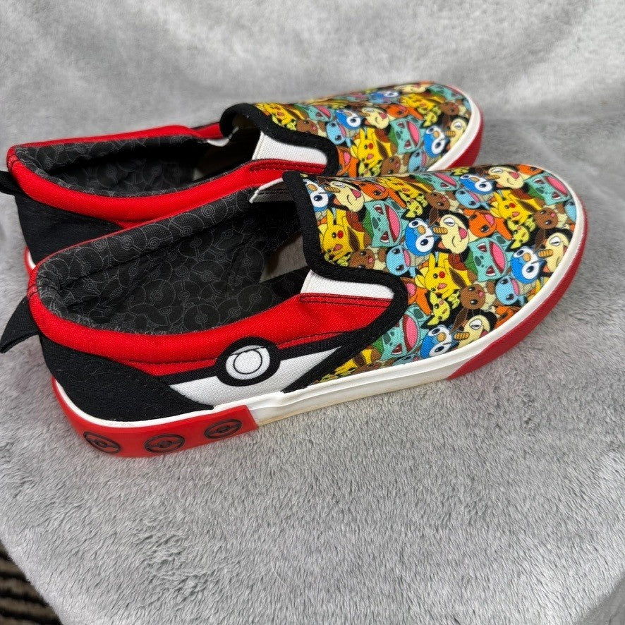 Kids Pokemon Slip On Shoes Size 5 Pikachu Charmander Bulbasaur Squirtle