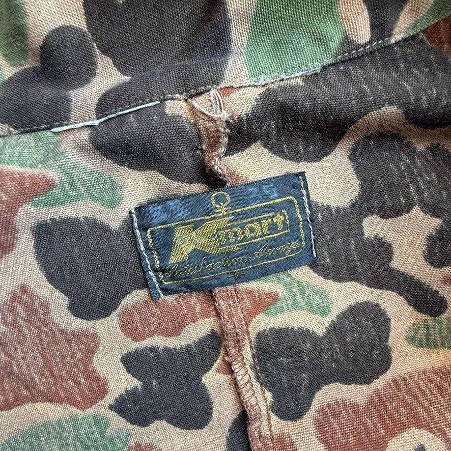 Vintage Kmart Duck Camo Coveralls Jumpsuit Mens 46 Regular Workwear Hunting Zip