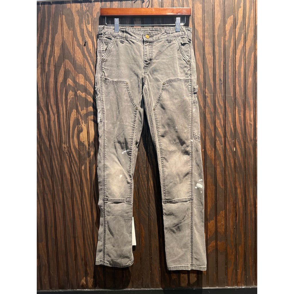 Carhartt WIP Pierce Double Knee Pants Faded Grey Canvas Workwear Trousers 30x30