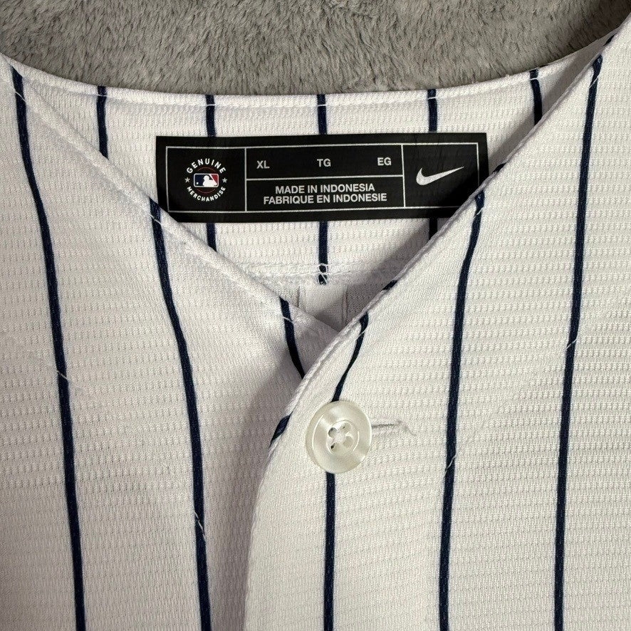 Nike New York Yankees Juan Soto 22 Pinstripe MLB Jersey Mens XL White Navy