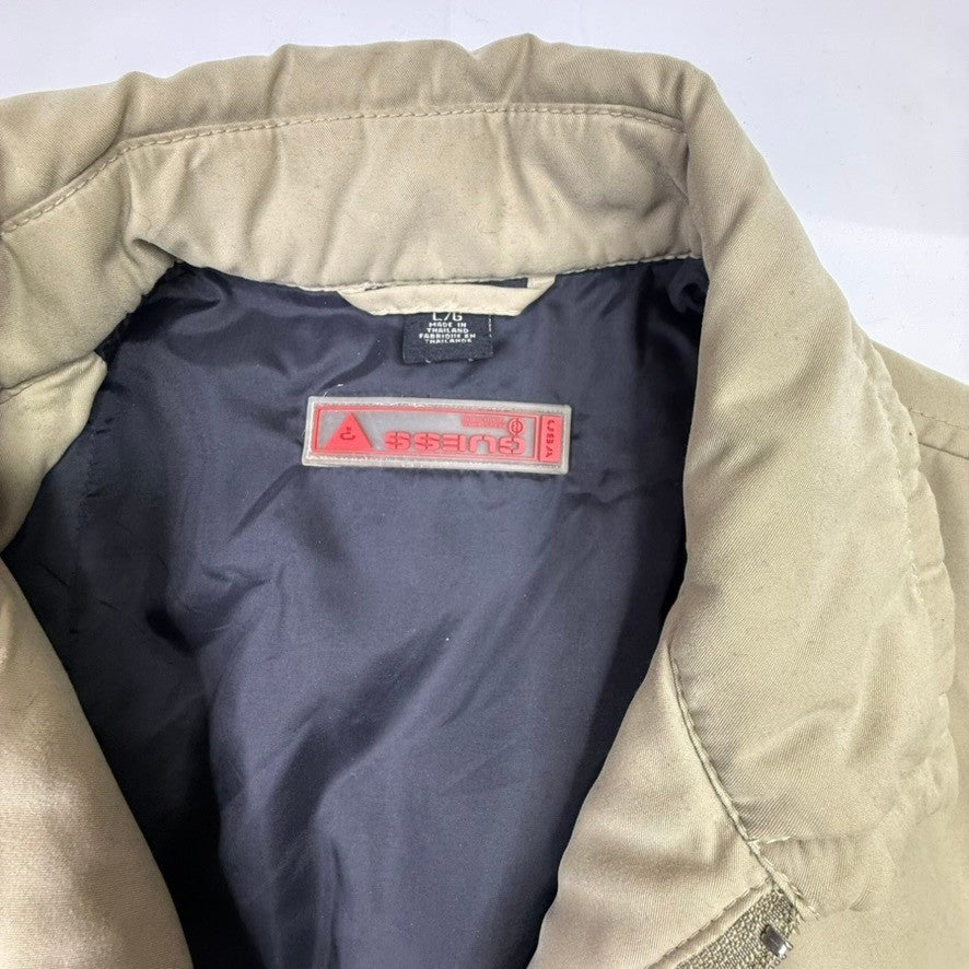 Guess Men's Tan Insulated Bomber Jacket Size L