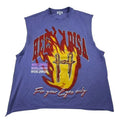 VEROS Graphic Muscle Tee Purple "BEEF ADISA" "For Your Eyes Only" Print M