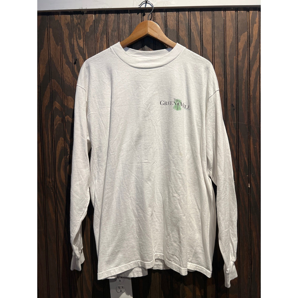 Vintage The Green Mile Movie Promo Shirt White Long Sleeve 1999 Film XL 23x30