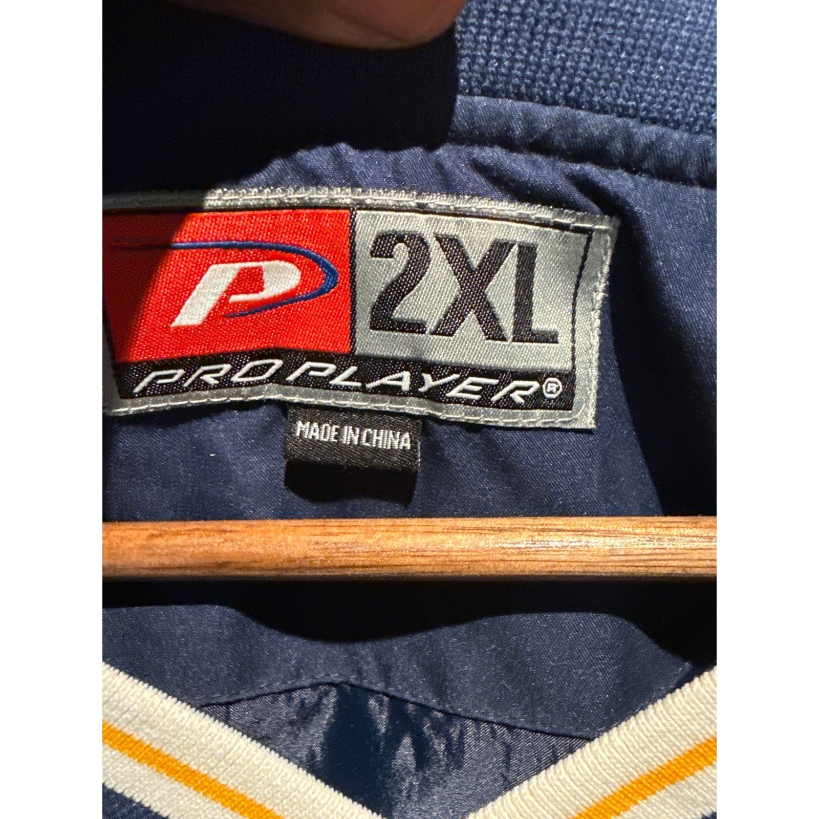 Vintage Pro Player Georgia Tech Yellow Jackets V-Neck Windbreaker Navy Mens XL
