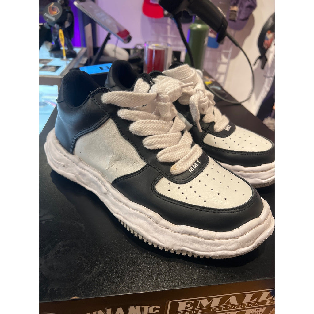 Maison Mihara Yasuhiro Peterson Low Black White Distorted Sole Sneakers