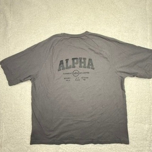 Alpha Industries Gray T Shirt XL TG Official US Defense Dept Contractor