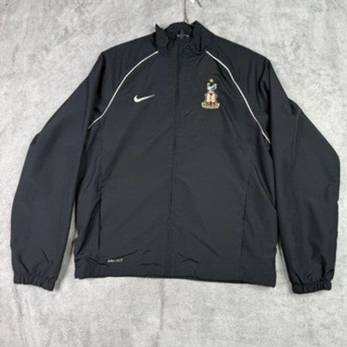 Nike Dri-Fit Black Full Zip Jacket Athletic Track Jacket Men's Size M