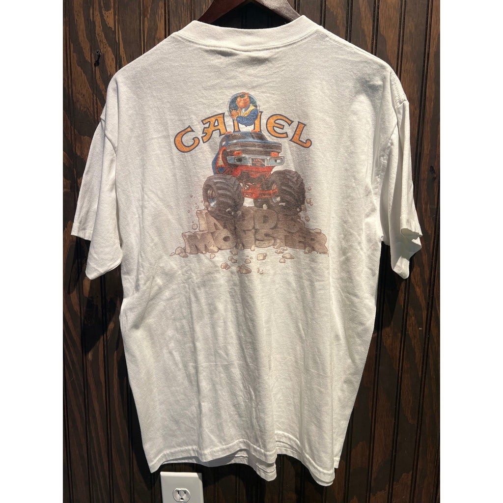 Vintage 1992 Camel Mud & Monster Series Pocket T-Shirt White Single Stitch