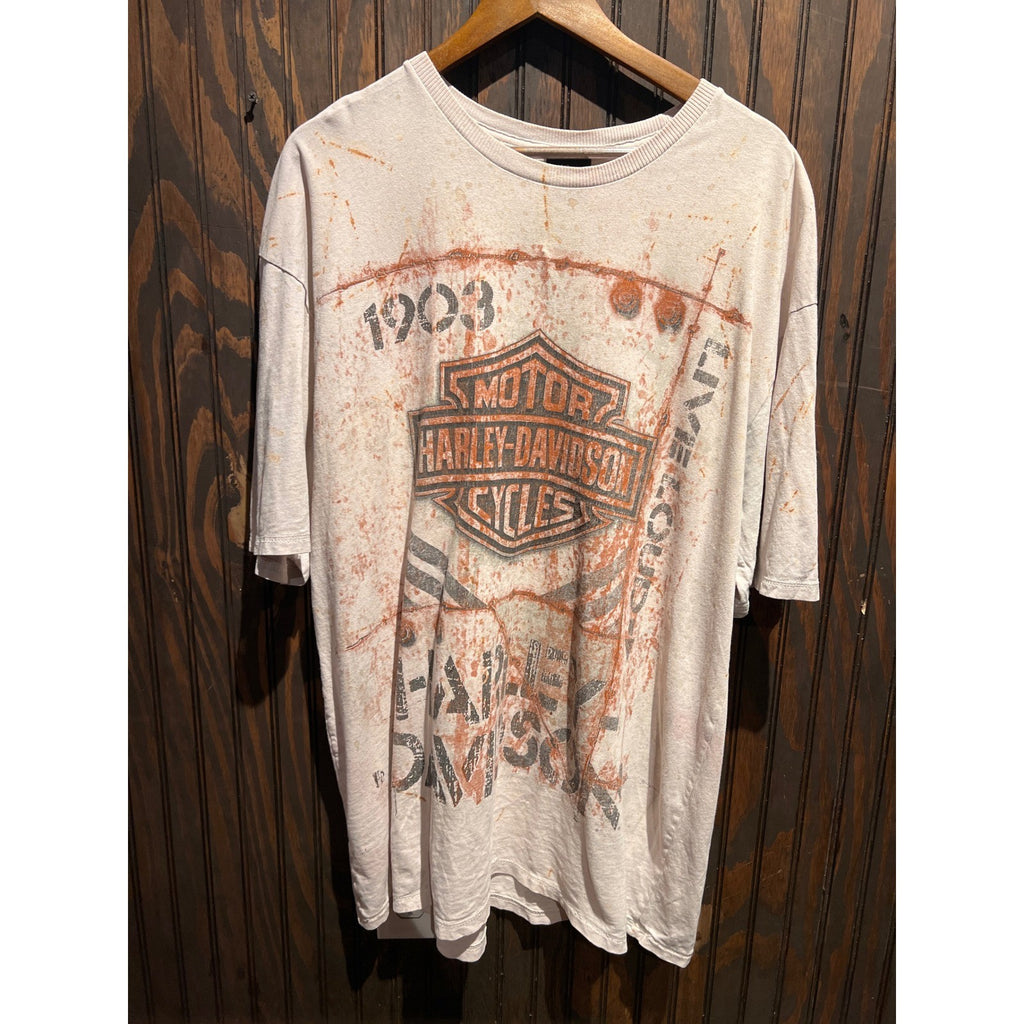 Harley-Davidson 1903 Bar & Shield Graphic T-Shirt Distressed Splatter Mens XXL