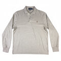 Polo Ralph Lauren Mens Long Sleeve Polo Shirt Tan Heather Classic Fit Large