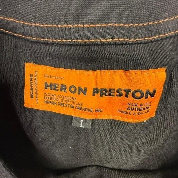 Heron Preston NASA Black Short Sleeve T Shirt Men Size L