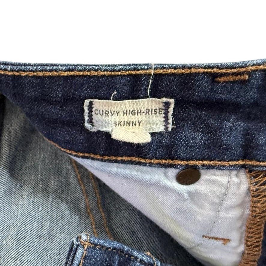 Madewell Curvy High Rise Skinny Jeans Dark Wash Size 24
