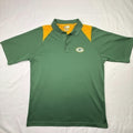 Green Bay Packers NFL Team Apparel Polo Shirt Men's Large Green Yellow