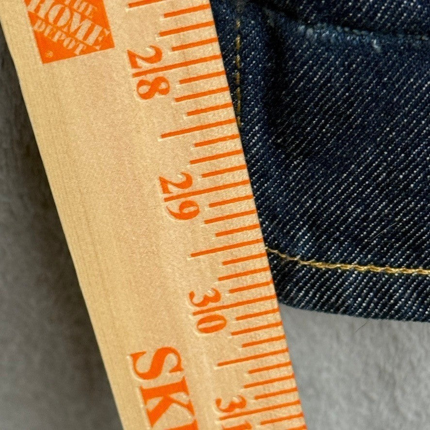 Levi Strauss 501 Jeans Mens 44x32 Dark Wash Straight Leg Button Fly Denim