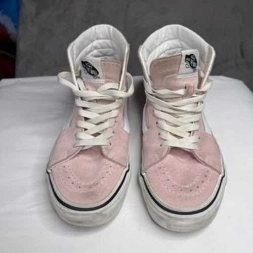 Vans SK8 HI Pink Suede High Top Lace Up Casual Sneakers Shoes Women 6.5