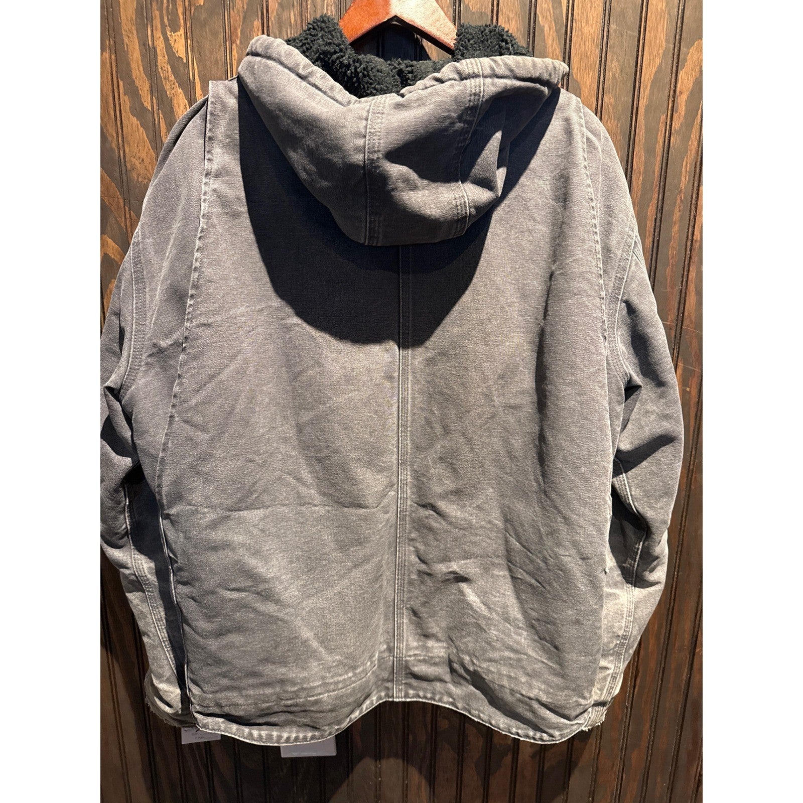 Carhartt Mens Sherpa Lined Sandstone Sierra Jacket Grey Shadow J141 Large L