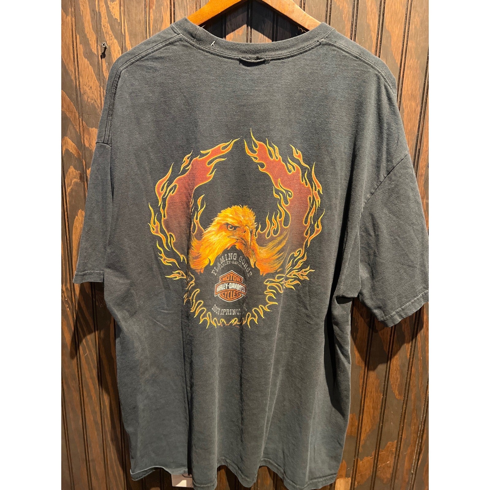 Harley Davidson Motorcycles Graphic T-Shirt Faded Black 2XL Vintage 2011 Biker