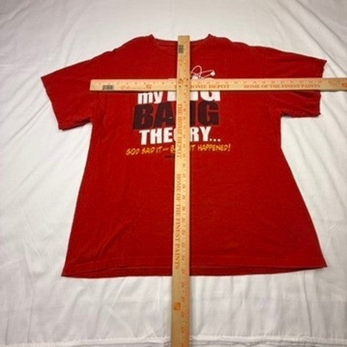 My Big Bang Theory God Said It Happened Red T Shirt Mens M