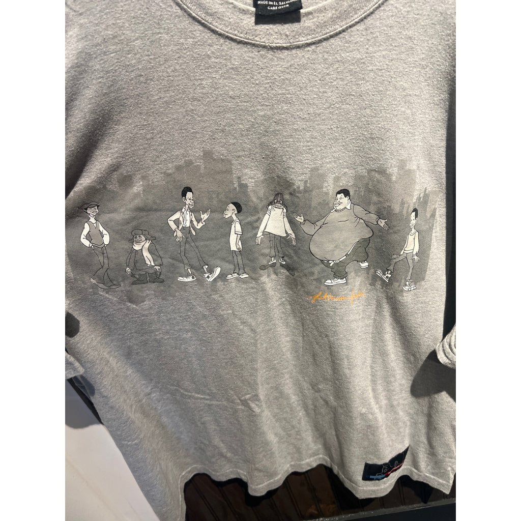 Vintage FUBU Fat Albert Cosby Kids Graphic T-Shirt Gray XXL Streetwear Hip Hop