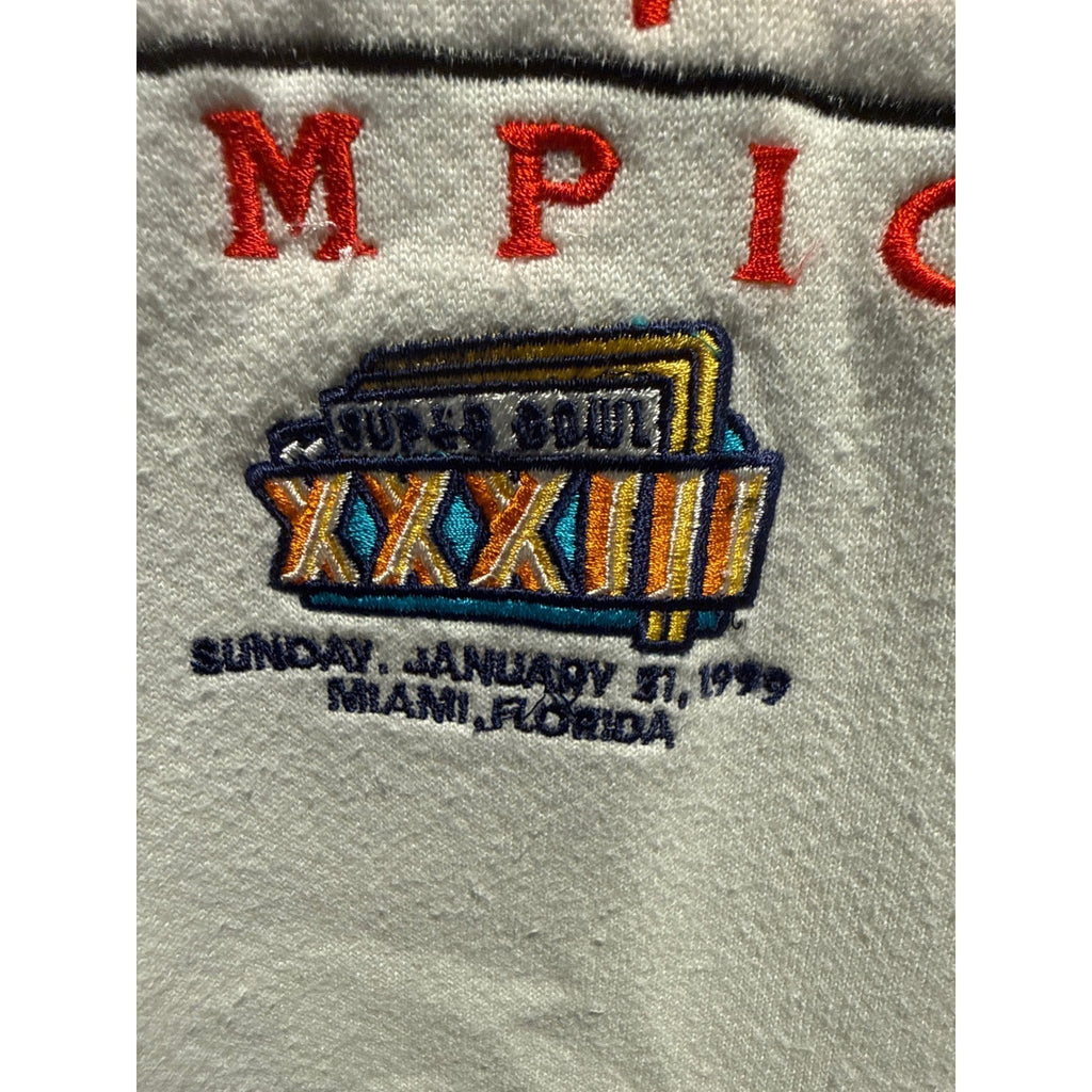 Vintage 1998 Atlanta Falcons NFC Champions Sweatshirt White Crewneck XL NFL