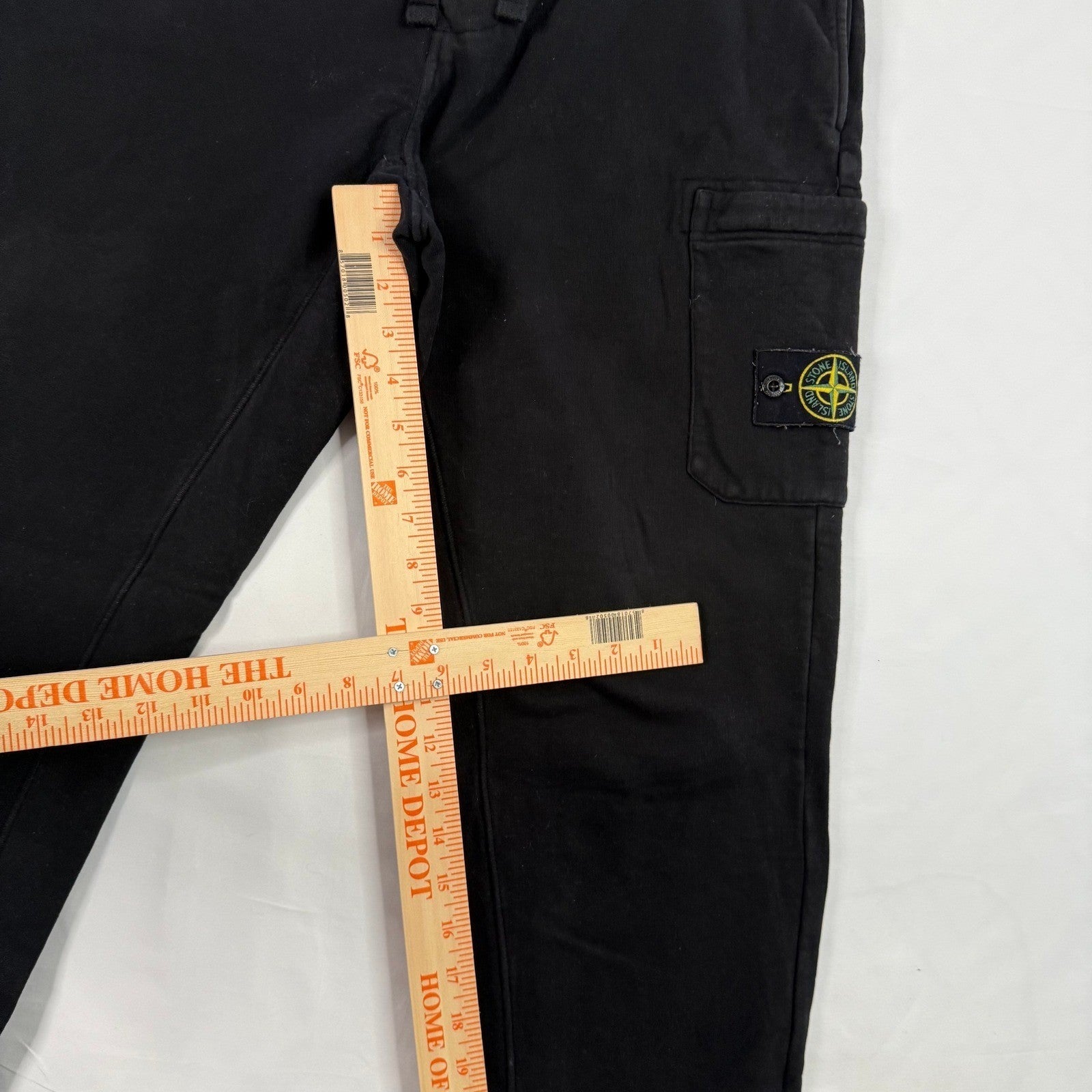 Stone Island Black Cargo Jogger Sweatpants Mens