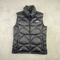 The North Face Aconcagua 550 Down Puffer Vest Black Diamond Quilted Womens Large