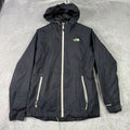 The North Face Hyvent Black Hooded Rain Jacket Womens M Lightweight